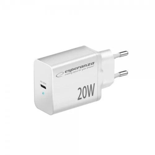 Esperanza gyorstöltő 20w usb-c pd fehér