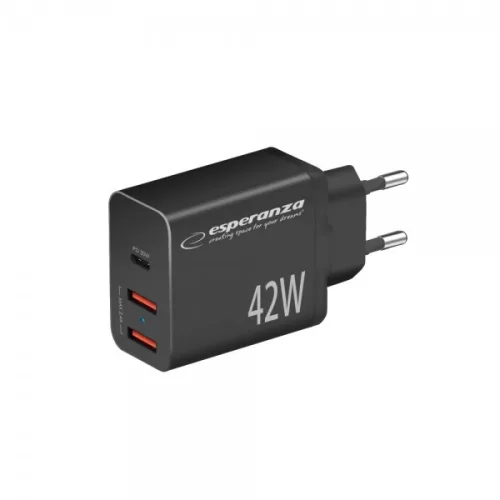 Esperanza gyorstöltő 42w usb-c pd 30w / 2x usb-a 12w