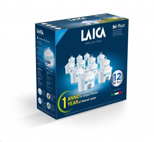 Laica Bi-Flux univerzális vízszűrőbetét 12db /F12MES0/ - 1 évre elegendő szűrőbetét csomag!