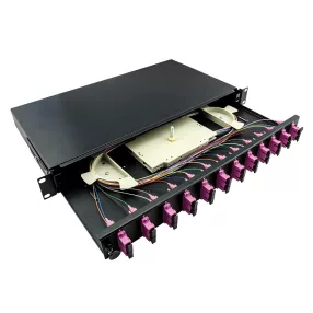   Logilink Optikai kábel elosztó 19" (ODF) SC-DX 12 P, fekete (F12SD4B)