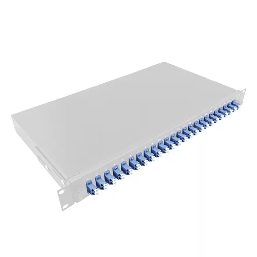 Logilink Optikai kábel elosztó, 19" (ODF) LC-DX 24 P, szürke (F24LC2G)