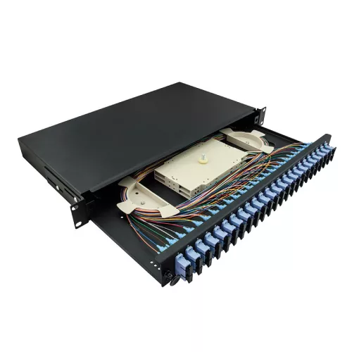 Logilink Optikai kábel elosztó, 19" (ODF) SC-DX 24 P, fekete (F24SD2B)