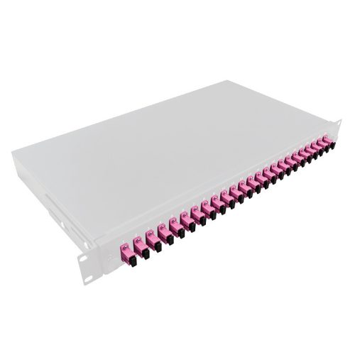 Logilink Optikai kábel elosztó, 19" (ODF) SC-SX 24 Po, szürke