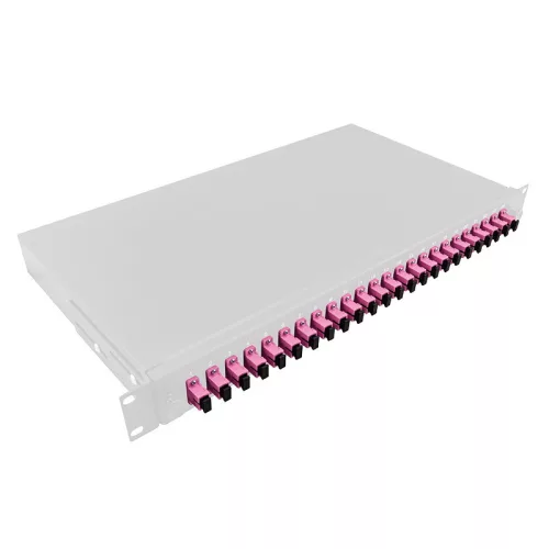 Logilink Optikai kábel elosztó, 19" (ODF) SC-SX 24 Po, szürke (F24SS4G)