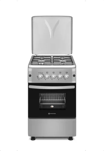 Novacook F5S40G2 INX inox gáztűzhely GÁZ-GÁZ 50 x 55 cm