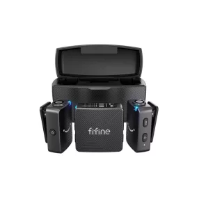   Fifine M9 Vezeték nélküli csíptetős mikrofon szett (USB-C, 15m hatótáv, 2db)