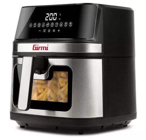 Girmi FG80 Ecofrit XXL forrólevegős sütő - 8 literes, 2 fűtőelemes (2.200 W), 10 előre beállított program, digitális kijelző. (FG8000)