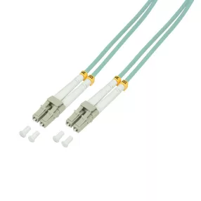   Logilink Fiber duplex patch kábel, OM3, 50/125 , LC-LC, aqua, 7,5 m (FP3LC07)