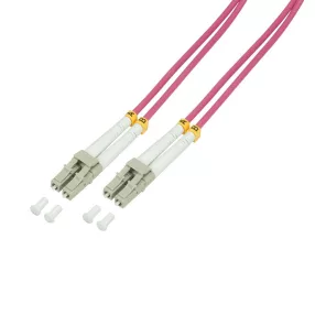   Logilink Fiber duplex patch kábel, OM4, 50/125 , LC-LC, lila, 0,5 m (FP4LC00)