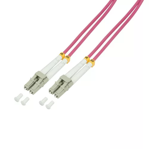 Logilink Fiber duplex patch kábel, OM4, 50/125 , LC-LC, lila, 3 m (FP4LC03)