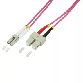   Logilink Fiber duplex patch kábel, OM4, 50/125 , LC-SC, lila, 3 m (FP4LS03)