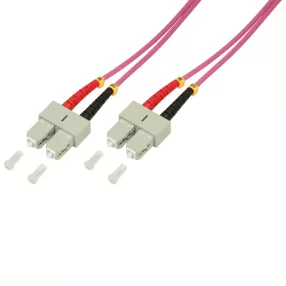   Logilink Fiber duplex patch kábel, OM4, 50/125 , SC-SC, lila, 20 m (FP4SC20)