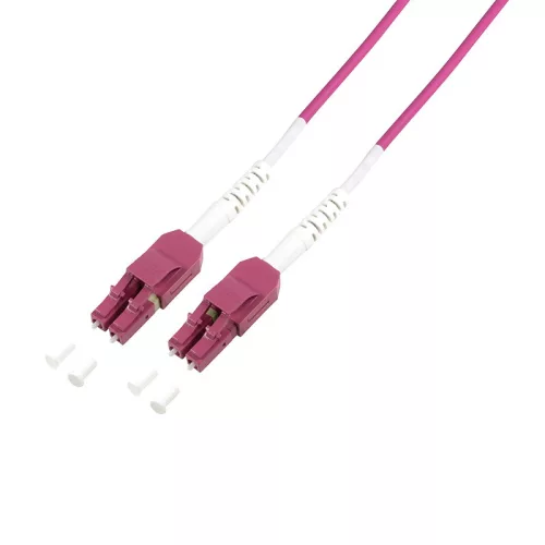 Logilink Fiber duplex patch kábel, OM4, 50/125 , Uniboot LC-LC, lila, 1 m (FP4UB01)