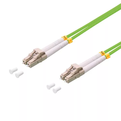 Logilink Fiber duplex patch kábel, OM5, 50/125 , LC-LC, lime zöld, 2 m (FP5LC02)