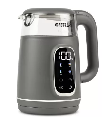 G3 Ferrari G10224 Tisaniere Glass hőfokszabályzású üveg vízforraló, digitális érintőkijelző, melegen tartás funkció, 1.7 liter (G1022400)