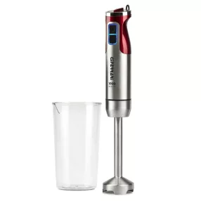   G3 Ferrari G20142 ANTELAO Kézi botmixer, erős, 8 sebességgel, 1000W-os motorral, hideg és meleg ételekhez, piros színben (G2014202)