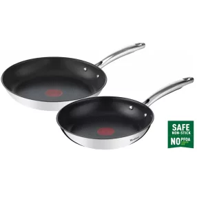   Tefal G732S255 Duetto+ Serpenyő szett 24/28 cm rozsdamentes acél