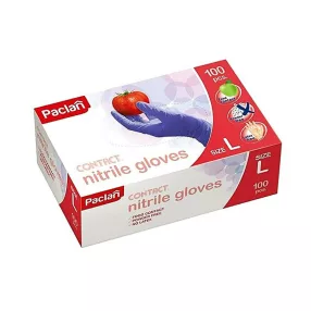   PACLAN NITRIL GUMIKESZTYŰ - L-ES MÉRET 100DB/DOBOZ (LATEX ÉS PÚDERMENTES.)