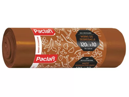 PACLAN SZELEKTÍV BIO HULLADÉK GYŰJTŐ SZEMETESZSÁK 120L (10DB/TEKERCS) 70CMX110CM 17MY