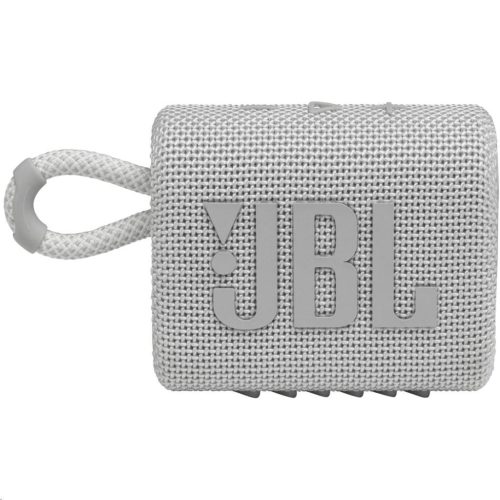 JBL Go 3 vízálló hordozható Bluetooth hangszóró fehér (JBLGO3WHT)