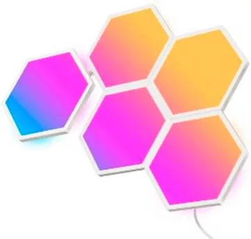 Govee Glide Hexa hatszögletű LED Panelek  5 db Hang + Wifi + Bluetooth vezérlésel 