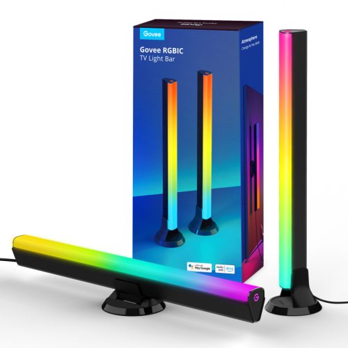 Govee RGBIC WiFi + Bluetooth Flow Plus fénysávok Ideális 45 és 70hüvelyk közötti televíziókhoz, GOVH6046