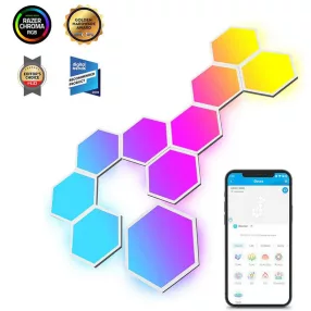   Govee Glide Hexa RGBIC hatszögletű fénypanelek Hang + Wifi + Bluetooth vezérlésel, GOVH6061