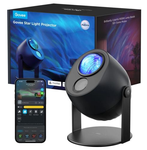 Govee Galaxy Star Projector 16 millió szín, 52 jelenet mód, éjszakai fény, Matter, Wifi + Bluetooth vezérléssel, GOVH6093