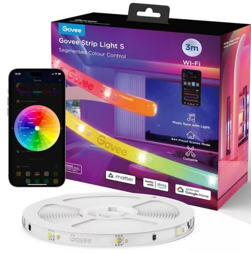 Govee RGBIC  LED szalagfények védőbevonattal (3M) Hang + Wifi + Bluetooth vezérlésel, GOVH612F