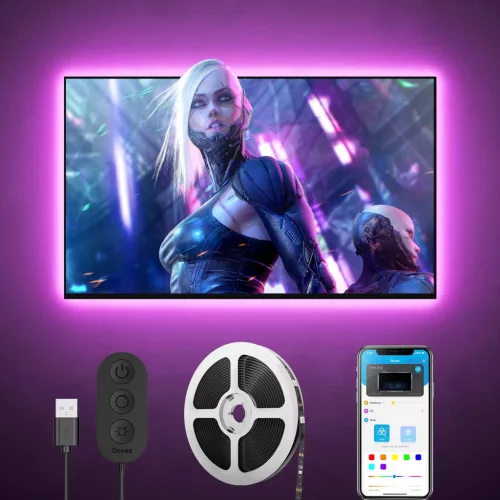 Govee TV SMART LED háttérvilágítás 46-60 hüvelykes TV-khez App +Wifi +Bluetooth vezérléssel, GOVH6178