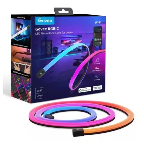   Govee Neon Gaming Asztali LED Világítás (2  méter) Hang + Wifi + Bluetooth vezérlésel