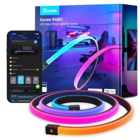   Govee RGBIC LED neon szalagfény védőburkolattal íróasztalokhoz 3m/10ft, GOVH61C3