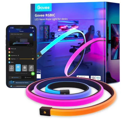 Govee RGBIC LED neon szalagfény védőburkolattal íróasztalokhoz 3m/10ft, GOVH61C3