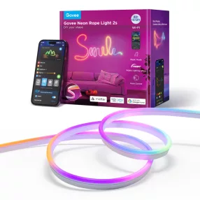   Govee Neon szalagfény 2 szilikon védőburkolattal  (4 m) Fehér Hang + Wifi + Bluetooth vezérlésel, GOVH61D4C01