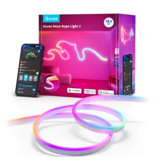 Govee 5 méter Neon szalagfény szilikon védőburkolattal   (Matter, Homekit, Google, Alexa, Smarthings) Wifi + Bluetooth csatlakozással, GOVH61D5