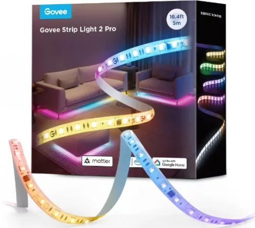 Govee Strip Light 2 Pro neon szalag - 5M Wifi +Bluetooth csatlakozás, GOVH61F5