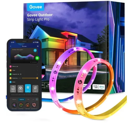 Govee Phantasy Kültéri LED RGBIC Szalag (10m) Hang + Wifi + Bluetooth vezérlésel, GOVH70A1
