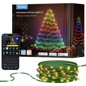   Govee RGBIC Smart kültéri - IP65 - fényfüzér 2S -  Matter APP + Wifi + Bluetooth vezérléssel, GOVH80C4