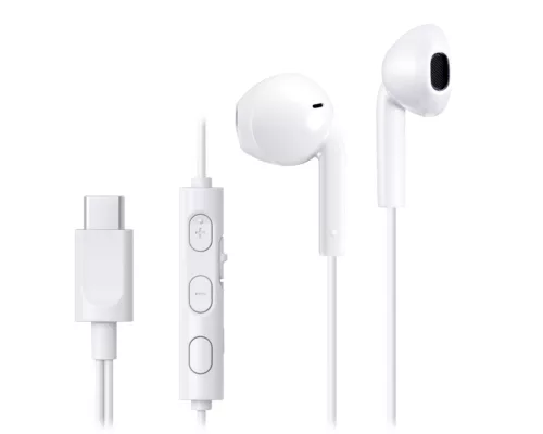 JVC HA-FR17UCWU USB-C fülhallgató mikrofonnal, fehér, 10,7 mm neodímium hangszóró, IPX2, vezérlő