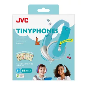   JVC HA-KD7-ZNE Gyerek fejhallgató limitált hangerővel kékes-zöld színben