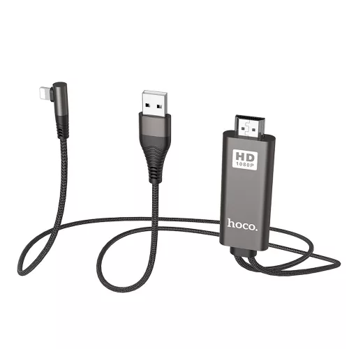 HOCO adapter HDMI Lightning 8-pin UA14 fekete