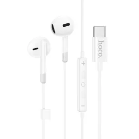 Hoco M109 Type-C mikrofonos fülhallgató fehér
