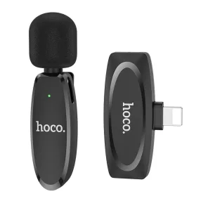   HOCO L15 Lavalier Lightning vezeték nélküli mikrofon fekete