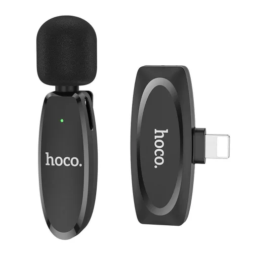 HOCO L15 Lavalier Lightning vezeték nélküli mikrofon fekete