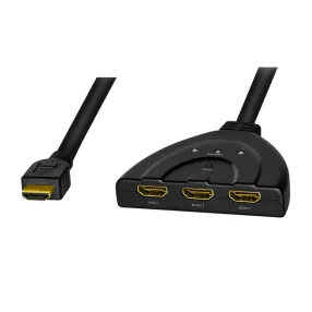   Logilink HDMI kapcsoló, 3 portos, kétirányú (1x3/3x1), 4K/30 Hz, CEC, pigtail (HD0040)