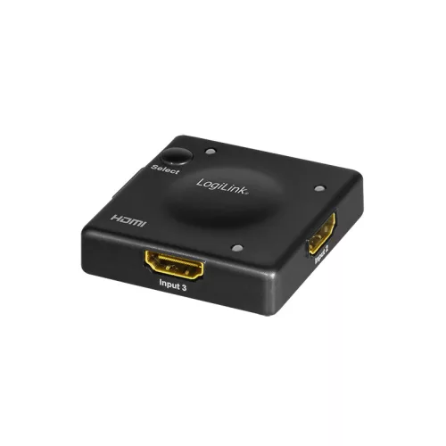 Logilink HDMI kapcsoló, 3x1 port, 1080p/60 Hz, HDCP, CEC, Mini (HD0041)