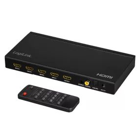   Logilink HDMI kapcsoló, 4x1 port, multiviewer, 1080p/60 Hz, skálázó, RC (HD0052)