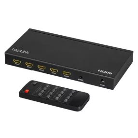   Logilink HDMI kapcsoló, 4x1 port, multiviewer, 4K/30 Hz, skálázó, RC (HD0053)
