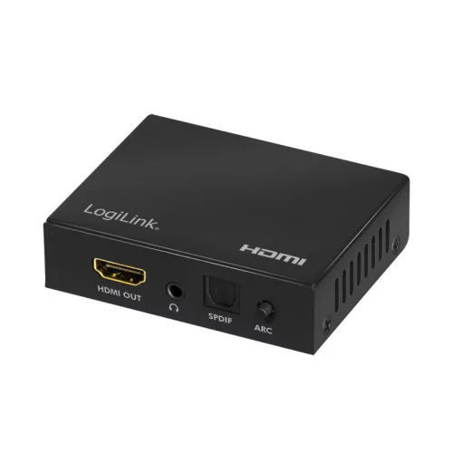 Logilink HDMI audio kivonó, 2CH/5.1CH, SPDIF, 3.5 mm, 4K/60 Hz, HDR, CEC, ARC (HD0055)