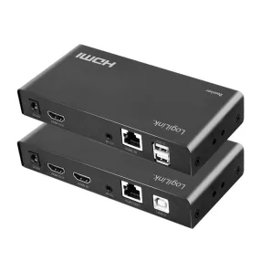   LogiLink HDMI bővítőkészlet LAN-on keresztül, KVM, 2x USB-A, 1080p, HDCP, IR, hurokkimenet (HD0057)
